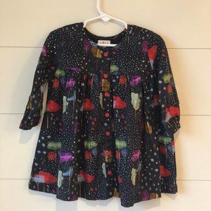 Lali Black Forest Mushroom Dress Girls 2T